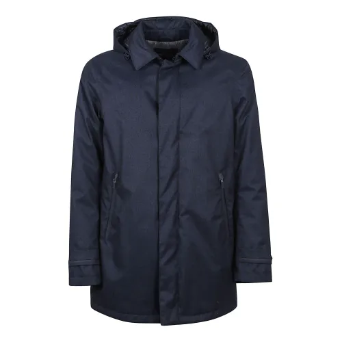 Herno , Stylish Padded Jacket for Men ,Blue male, Sizes: