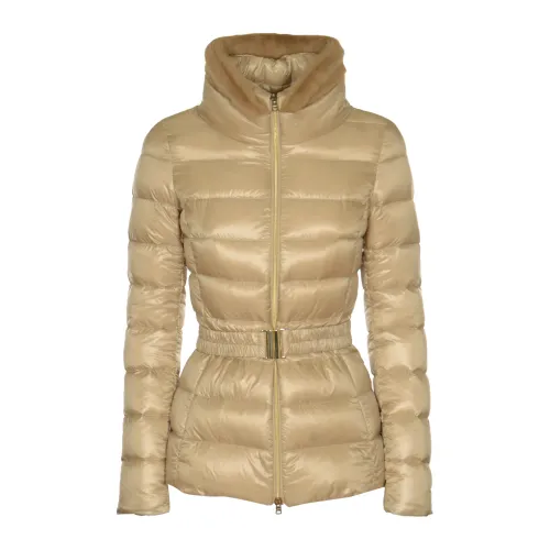 Herno , Warm and Stylish Winter Down Jacket ,Yellow female, Sizes:
