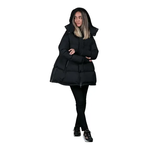 Herno , Womens 3/4 Sleeve Jacket ,Black female, Sizes: