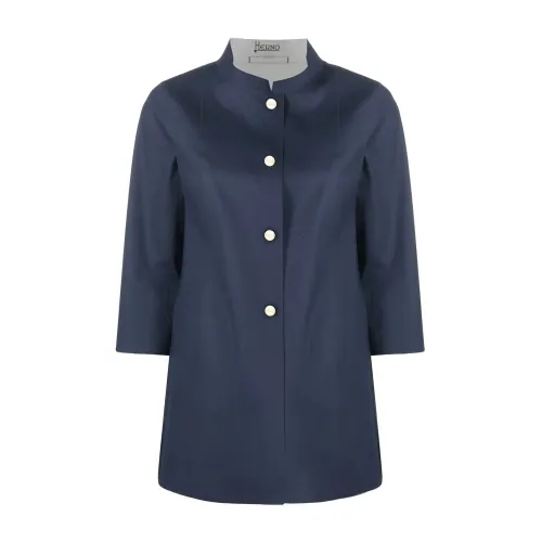 Herno , Women's Clothing Jackets Darkblue (Navy) Noos ,Blue female, Sizes:
