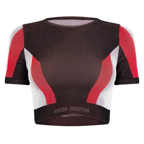 HERON PRESTON 3d Ribbing Short Sleeve Top - Black