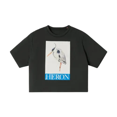 Heron Preston , Bird Painted T-Shirt ,Black male, Sizes: