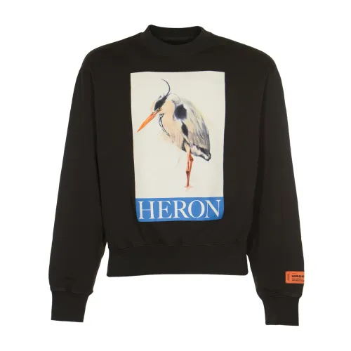 Heron Preston , Black Bird Painted Sweaters ,Black male, Sizes: