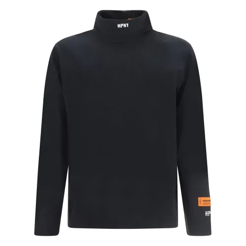 Heron Preston , Black T-Shirt - Regular Fit - 100% Cotton ,Black male, Sizes: