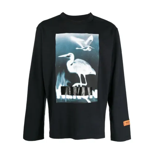Heron Preston , Censored Logo Crewneck T-Shirt ,Black male, Sizes: