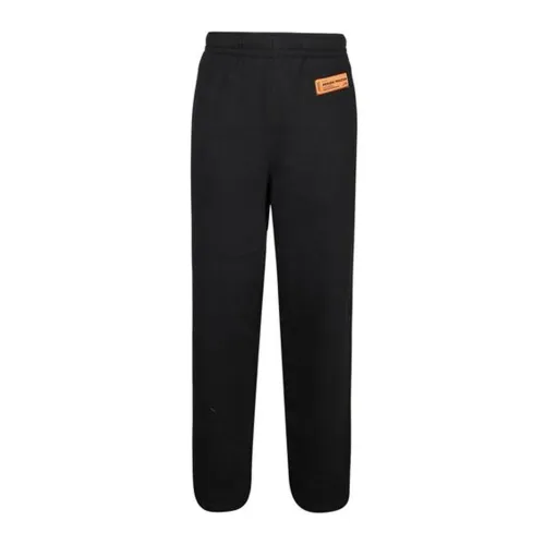 Heron Preston , Cotton Sweatpants with Logo Patch ,Black male, Sizes: