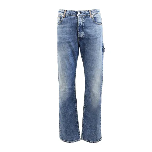 Heron Preston , Ex-Ray Washed Hammer Blue Jeans ,Blue male, Sizes: