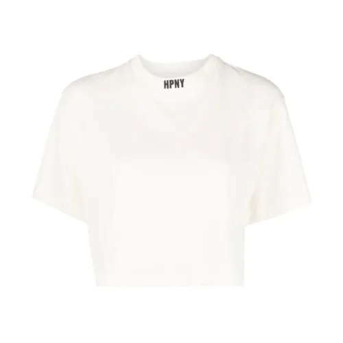 Heron Preston , Logo Cropped T-Shirt ,White female, Sizes: