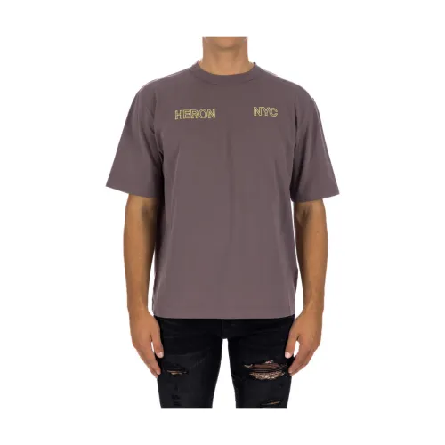 Heron Preston , T-Shirts ,Brown male, Sizes: