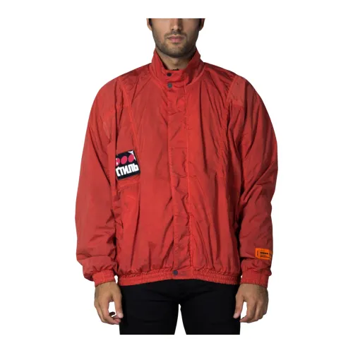 Heron Preston , Washed Windbreaker Jacket ,Red male, Sizes:
