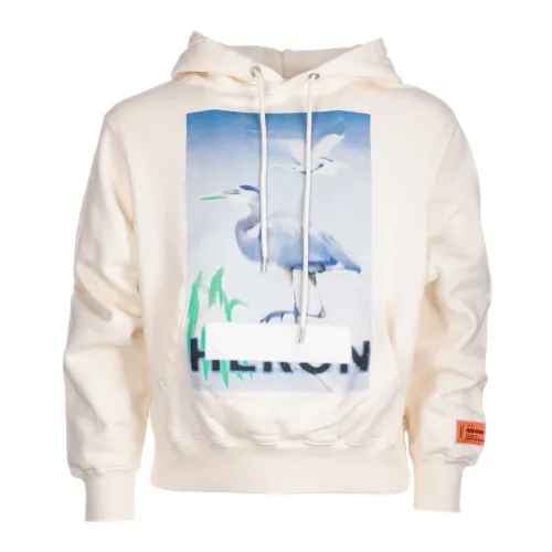 Heron Preston , White Hooded Sweatshirt ,White male, Sizes: