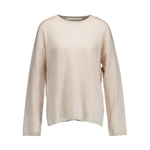 Herzen's Angelegenheit , Beige Cashmere Sweater with Subtle Round Neck ,Beige female, Sizes: