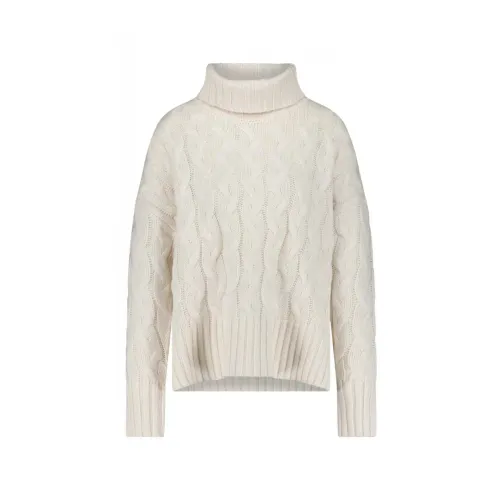 Herzen's Angelegenheit , Knit Turtleneck in Wool-Cashmere Blend ,White female, Sizes: