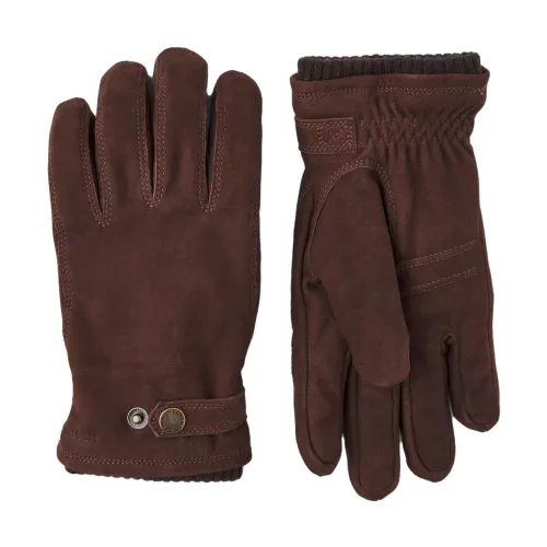 Hestra , Classic Leather Gloves with Primaloft Filling ,Brown male, Sizes: