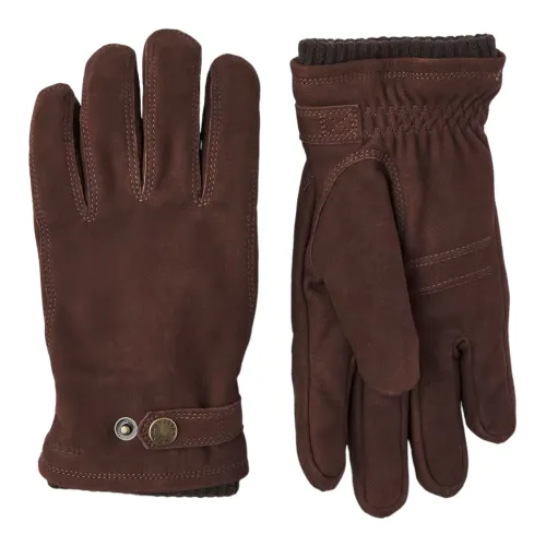 Hestra , Classic Warm Winter Glove in Nubuck Goatskin ,Brown male, Sizes: