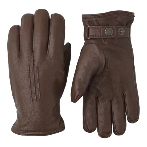 Hestra , Warm Deerskin Lambskin Winter Gloves ,Brown male, Sizes:
