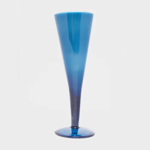 Hi-Gear Deluxe Plastic Champagne Flute - Blue, Blue