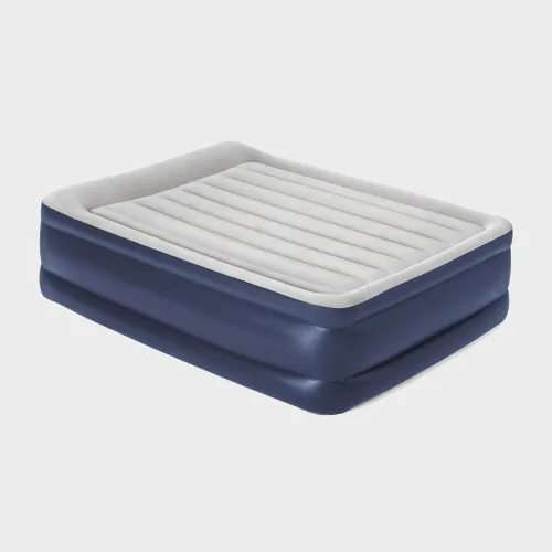 Hi-Gear High Rise Flock King Size Airbed - Navy, Navy