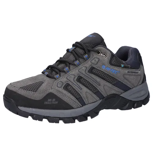 Hi-Tec Mens Torca Low Waterproof Walking Shoes (Charcoal/Blue)