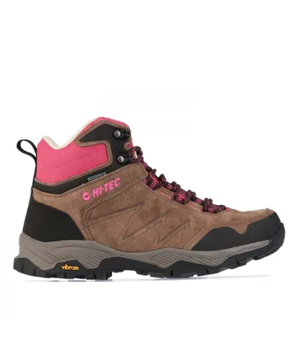 Hi-Tec Womenss Endeavour Waterproof Walking Boots in Brown Leather