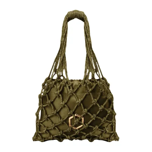 Hibourama , Carrie Mini Bag - Iconic Design with Crystal Thread ,Green female, Sizes: ONE SIZE