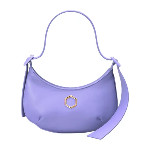 Hibourama , Cassie Leather Hobo Bag ,Purple female, Sizes: ONE SIZE