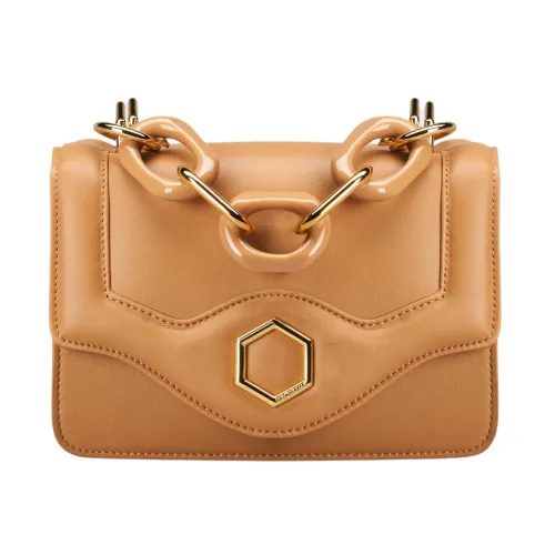 Hibourama , Iconic Small Tiffany Leather Bag ,Brown female, Sizes: ONE SIZE