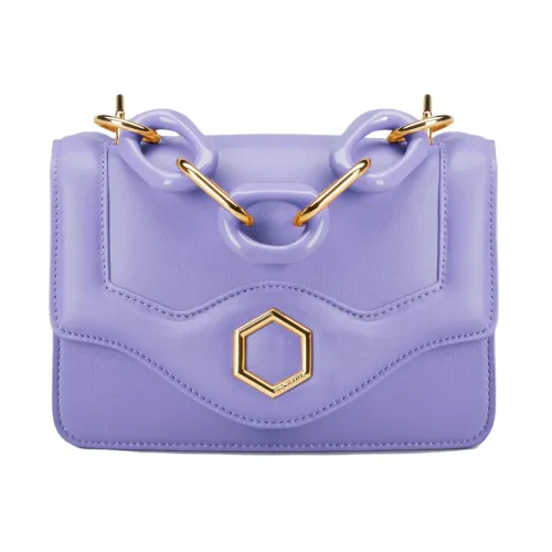 Hibourama , Iconic Small Tiffany Leather Bag ,Purple female, Sizes: ONE SIZE