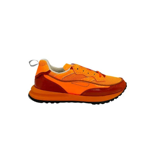 Hidnander , Threedome Orange Sneaker ,Orange male, Sizes: