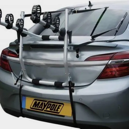 High Rear Mounted 3 Bike Cycle Carrier, Silver