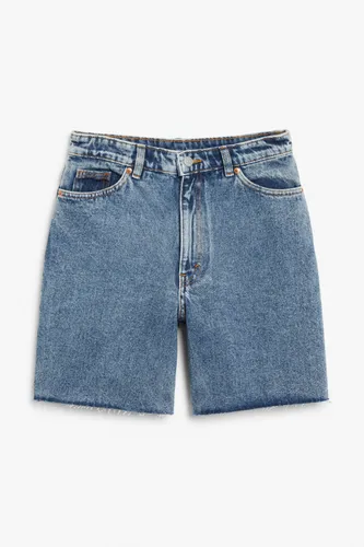 High waist denim shorts - Blue