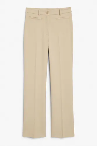 High waist tailored trousers - Beige