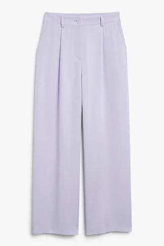 High waist wide leg lightweight trousers - Purple