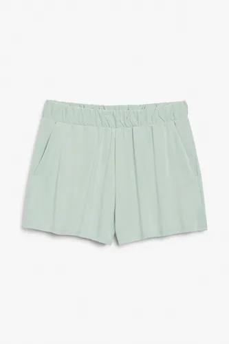 High waist wide leg super soft shorts - Green
