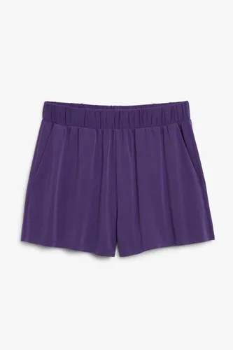 High waist wide leg super soft shorts - Purple