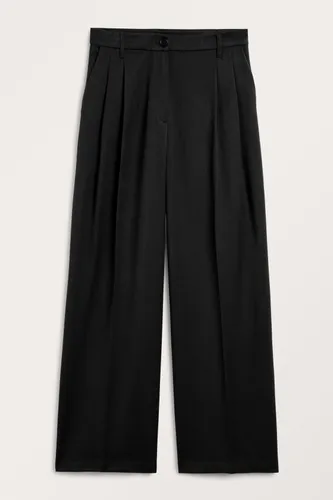 High waist wide leg trousers - Black