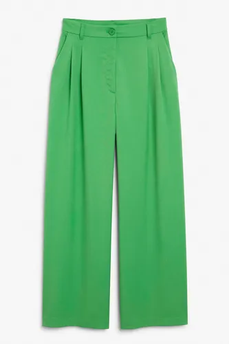 High waist wide leg trousers - Green