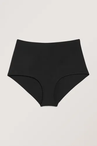 High-waisted bikini briefs - Black