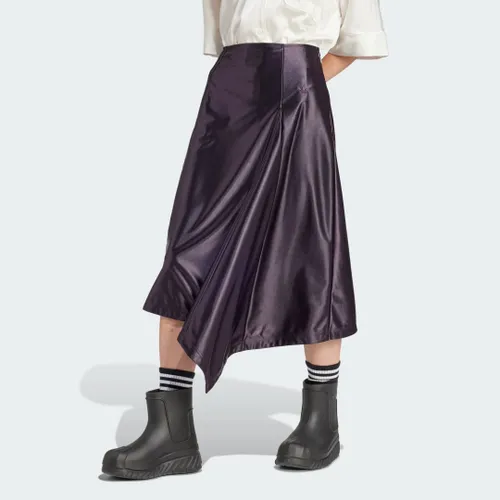 High-Waisted Satin Skirt