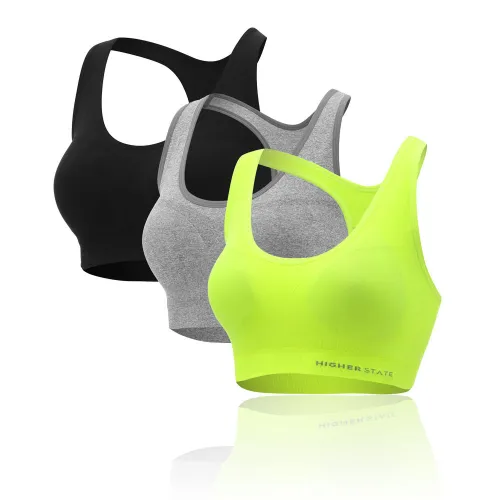 Higher State Seamless Women's Low Impact Sports Bra (3 Pack)