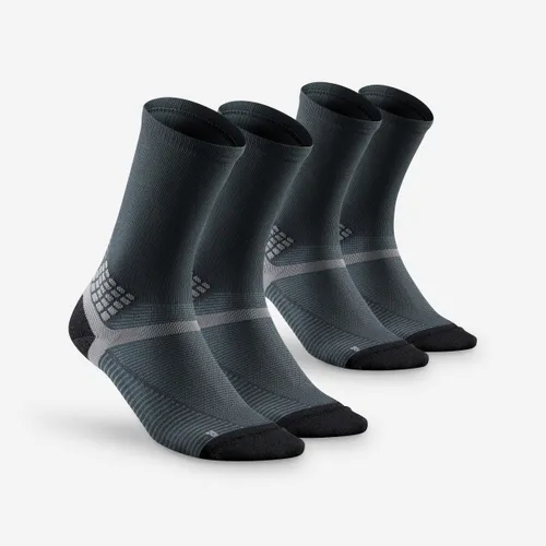 Hiking Socks - Hike 500 High Black X2 Pairs