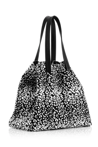 Hill & How Womens Large Tote Shoulder Bag White (Leopard)