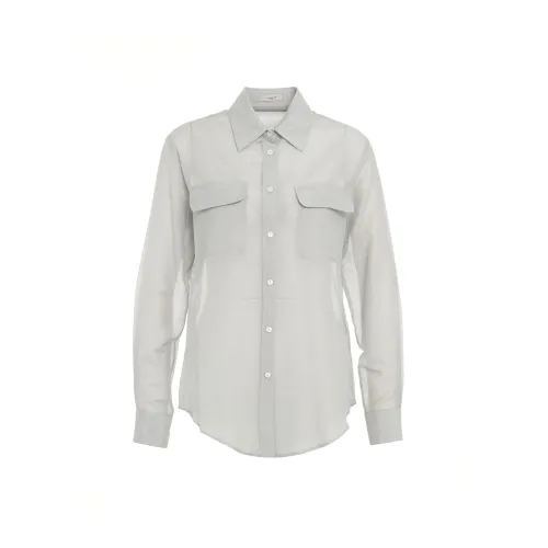 Himon's , Womens Clothing Shirts Blue Ss24 ,Gray female, Sizes: