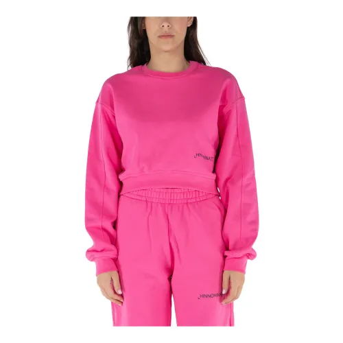 Hinnominate , Crop Sweatshirt ,Pink female, Sizes: