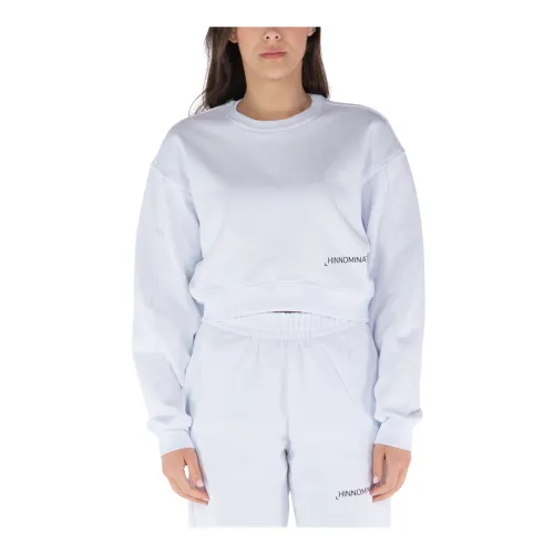 Hinnominate , Crop Sweatshirt ,White female, Sizes: