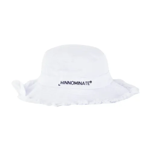 Hinnominate , Embroidered Cotton Cap with Frayed Edge ,White female, Sizes: ONE