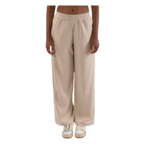 Hinnominate , Jogger pants with side logo ,Beige female, Sizes:
