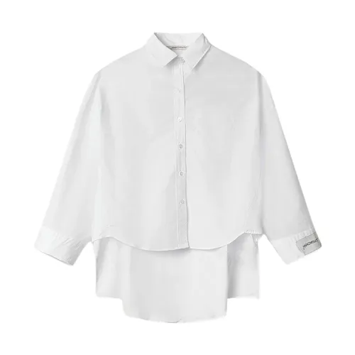 Hinnominate , Logo Patch Shirt ,White female, Sizes: