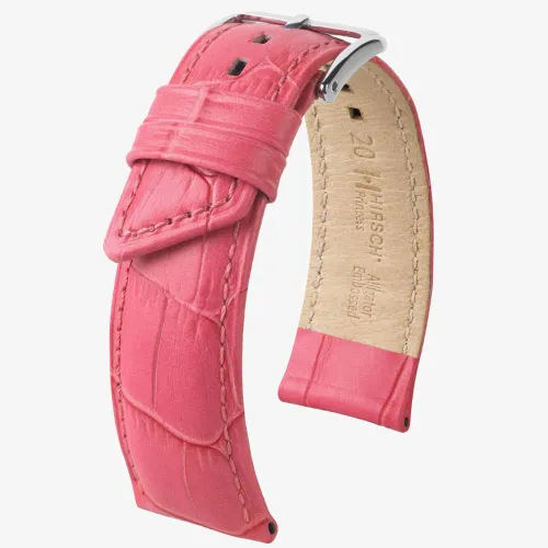 HIRSCH Princess 12mm Medium Pink Leather Watch Strap 02628125-2-12