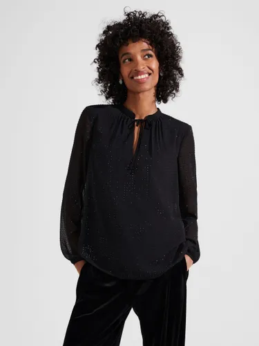 Hobbs Amira Embellished Blouse, Black - Black - Female